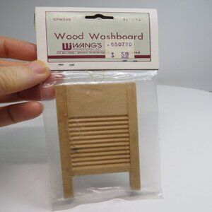 Dollhouse Mini Wood Washboard 1980s Collectable Wang"s